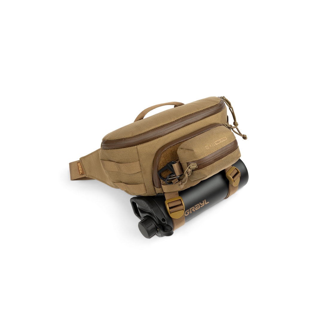 Grayl® Transport Hip Pack - 2L / BottleLock View / Coyote Brown
