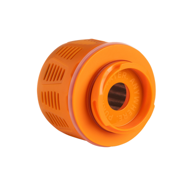 Grayl GeoPress Replacement Filter and Purifier Cartridge: Angle View / Orange - No Valve