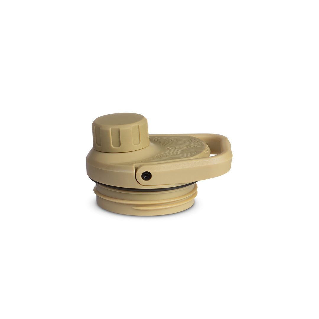 Grayl UltraPress Replacement Drink-Thru Cap | Desert Tan | FlipCarry Handle Down View / Desert Tan