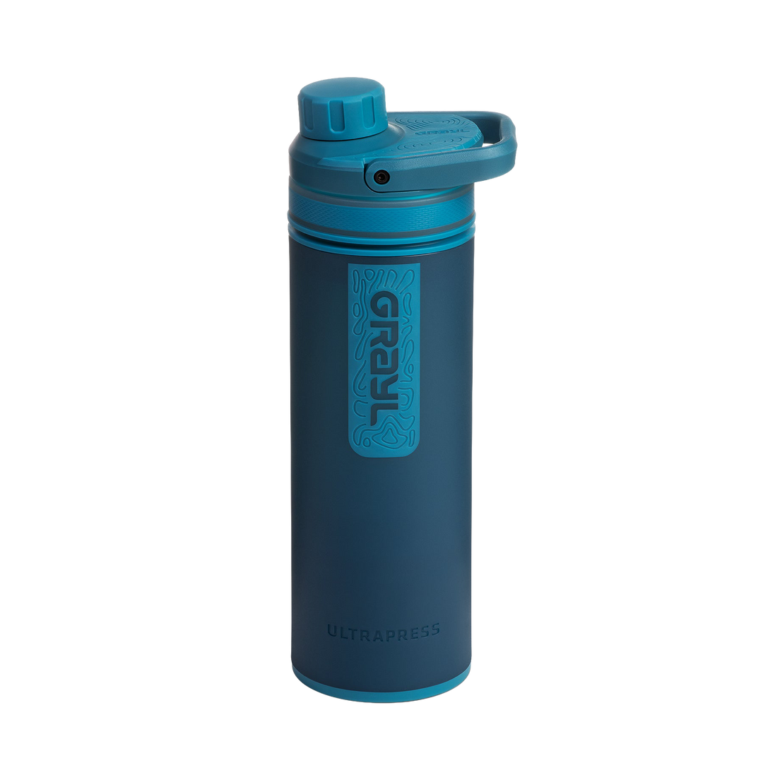 Best top rated Grayl UltraPress Filter and Purifier Water Bottle – 16.9 Fluid Ounces / Nature Edition / Standard View / Forest Blue