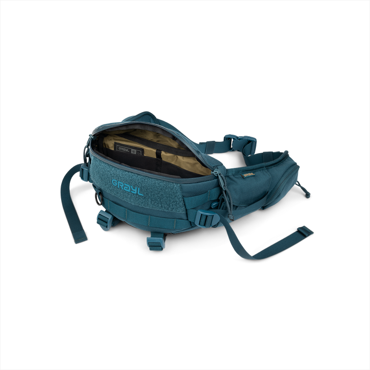 Grayl® Mission EXP Hip Pack - 2L / Open View / Wander Blue
