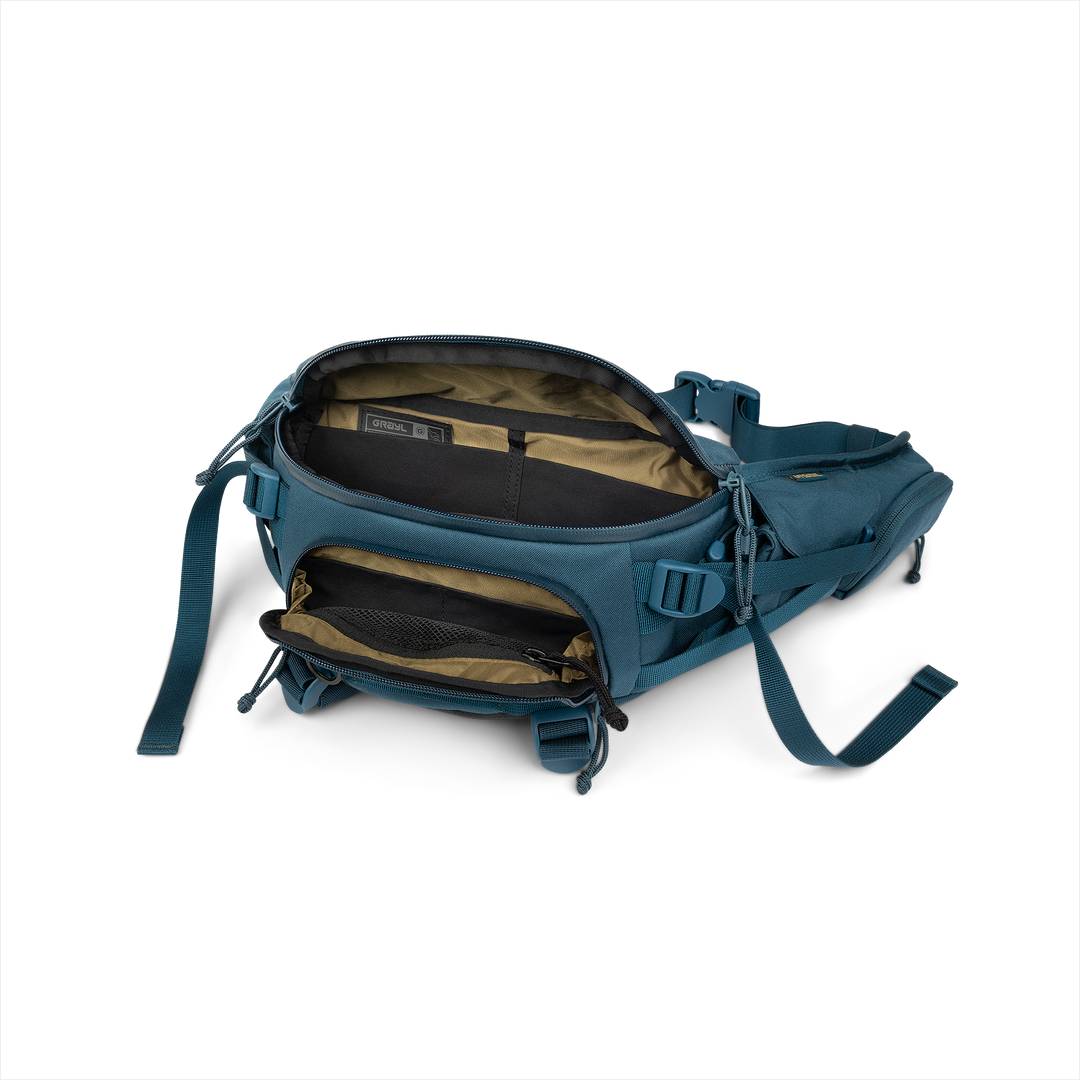 Grayl® Mission EXP Hip Pack - 2.5L / Open View / Wander Blue