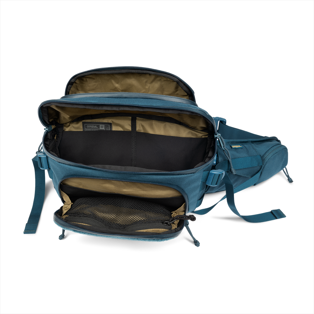 Grayl® Mission EXP Hip Pack - 4.5L / Open View / Wander Blue