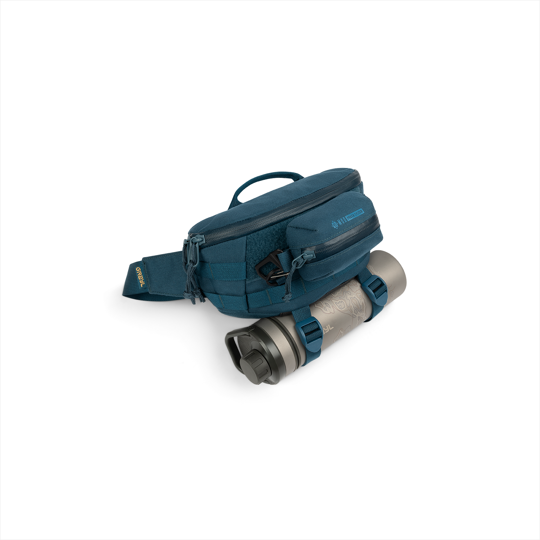 Grayl® Transport Hip Pack - 1.5L / BottleLock View / Wander Blue