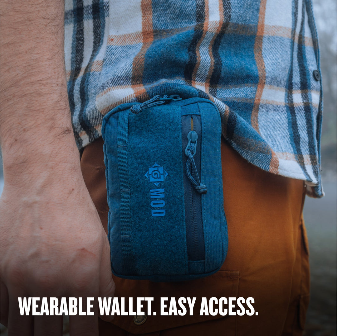 Grayl® G-MOD Flat Pouch - Medium / Wearable Wallet Easy Access / Covert Black / Coyote Brown / Olive Drab / Wander Blue
