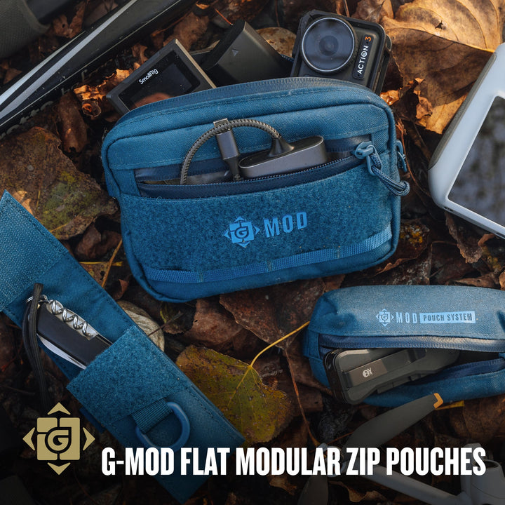 Grayl® G-MOD Flat Pouch - Medium / G-MOD Flat Modular Zip Pouches / Covert Black / Coyote Brown / Olive Drab / Wander Blue