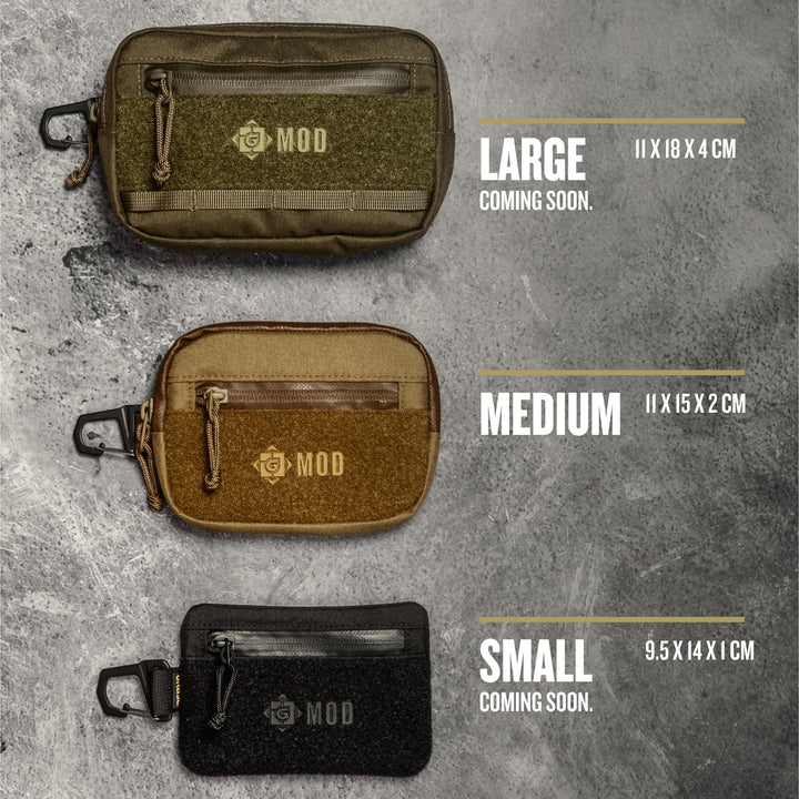Grayl® G-MOD Flat Pouch - Medium / All Sizes / Covert Black / Coyote Brown / Olive Drab / Wander Blue