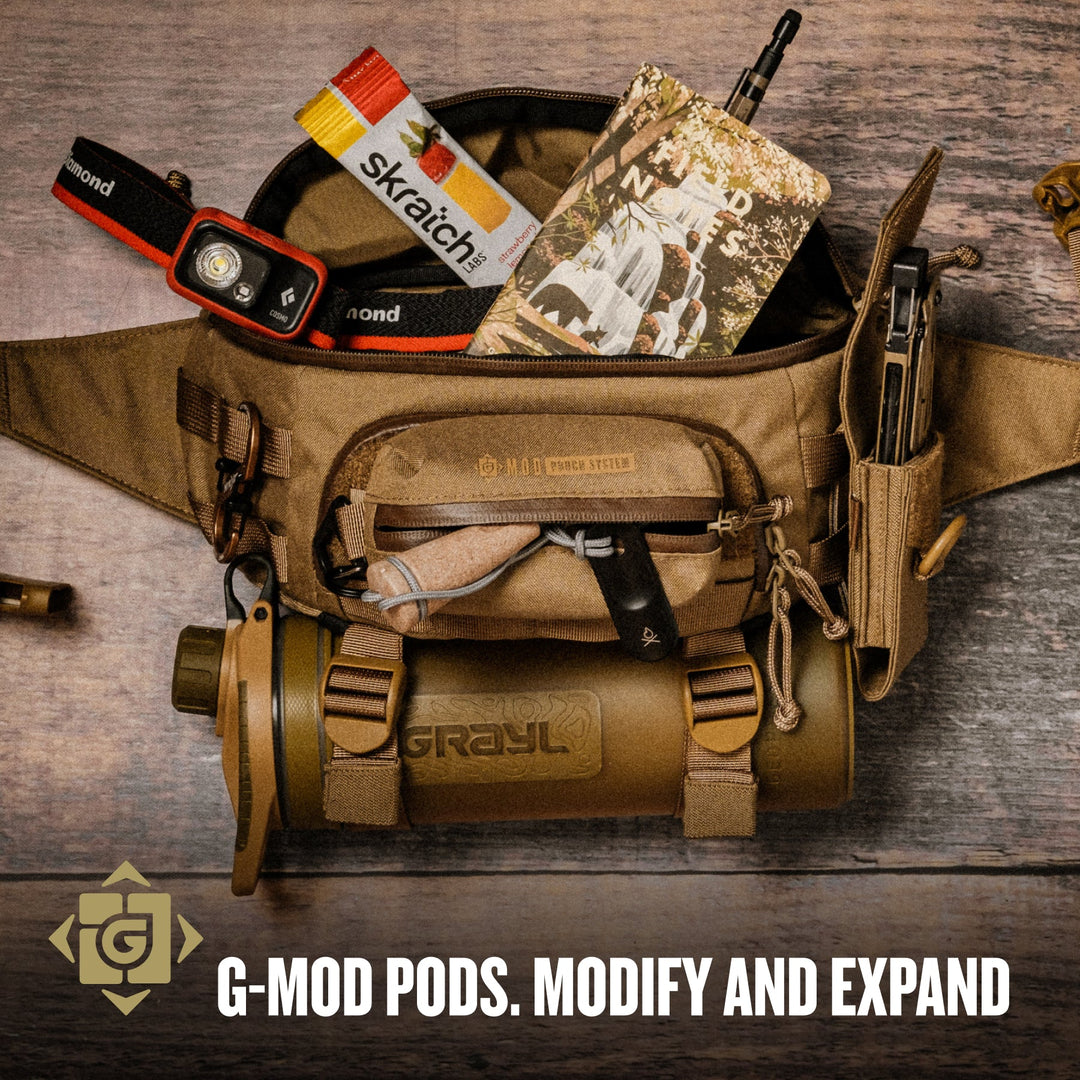 Grayl® G-MOD Pod Pouch / G-MOD Pods Modify And Expand / S / M / L / Covert Black / Coyote Brown / Olive Drab / Wander Blue