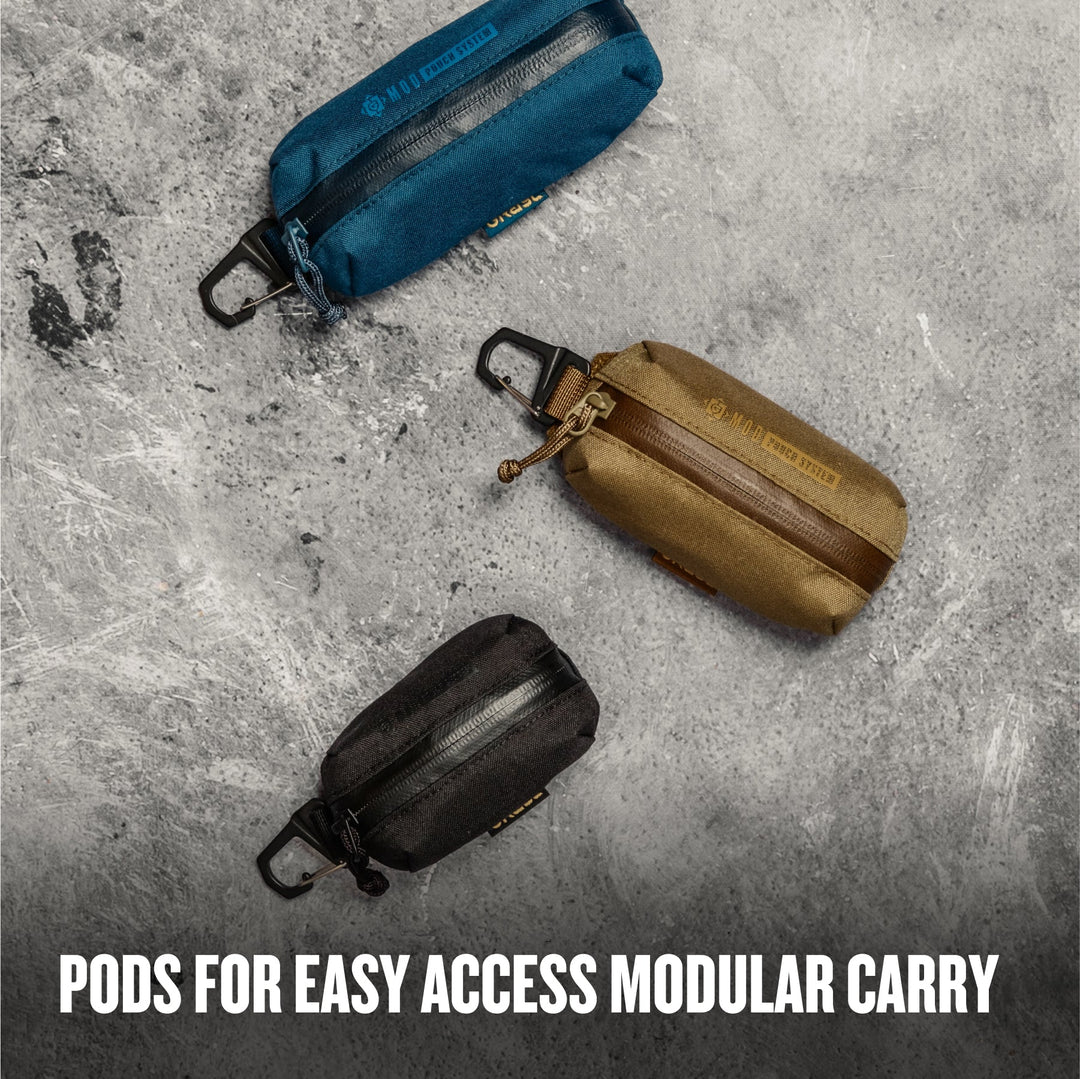 Grayl® G-MOD Pod Pouch / Pods For Easy Access Modular Carry / S / M / L / Covert Black / Coyote Brown / Olive Drab / Wander Blue