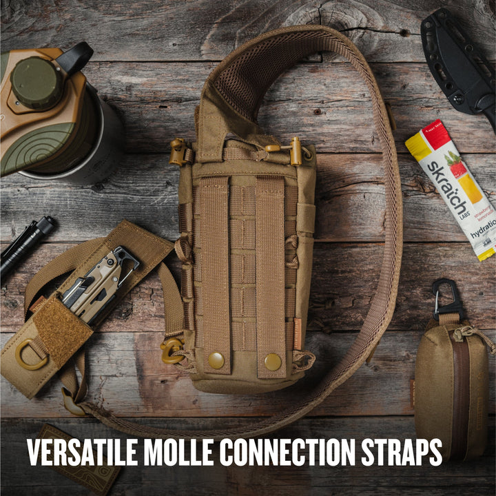 Grayl® Mission Water Bottle Sling / Versatile Molle Connection Straps / Covert Black / Coyote Brown / Olive Drab / Wander Blue