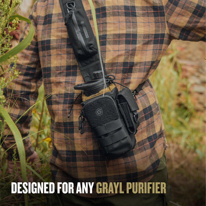 Grayl® Mission Water Bottle Sling / Designed For Any Grayl Purifier / Covert Black / Coyote Brown / Olive Drab / Wander Blue