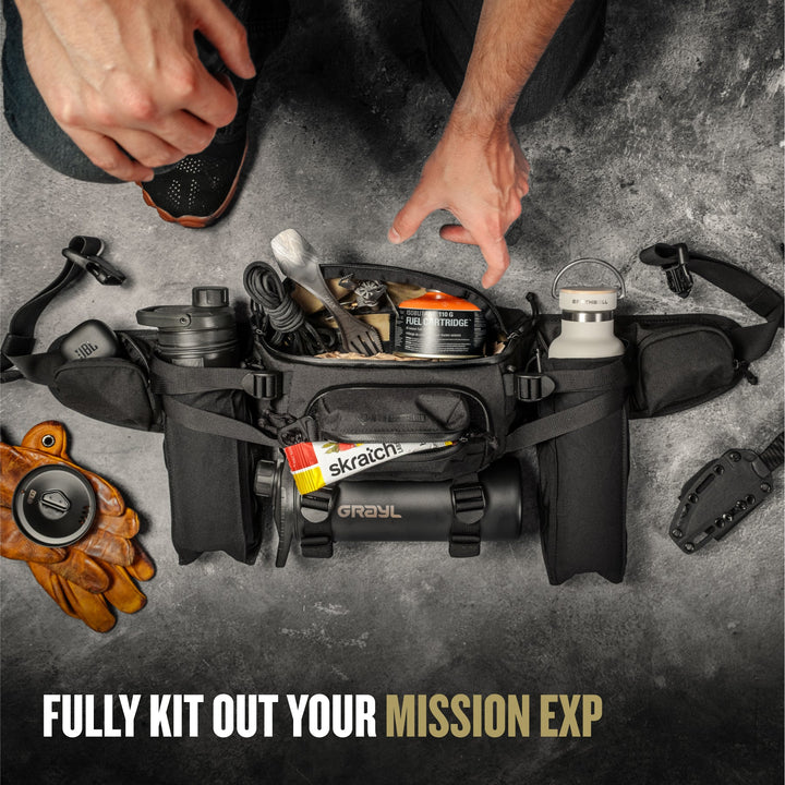 Grayl® Mission Hip Pack / Fully Kit Out Your Mission Pack / Covert Black / Coyote Brown / Olive Drab / Wander Blue