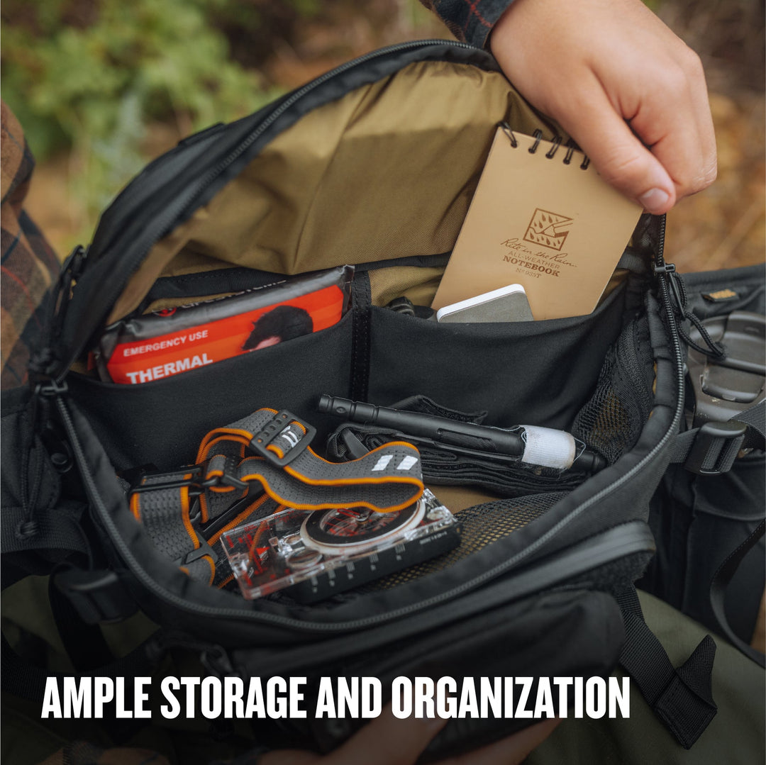 Grayl® Mission Hip Pack / Ample Storage And Organization / Covert Black / Coyote Brown / Olive Drab / Wander Blue