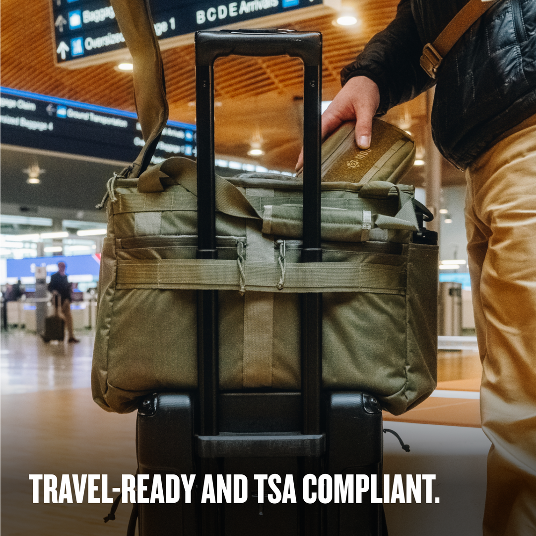 Grayl® Mission Tote / Travel-Ready TSA Compliant / Covert Black / Coyote Brown / Olive Drab / Wander Blue