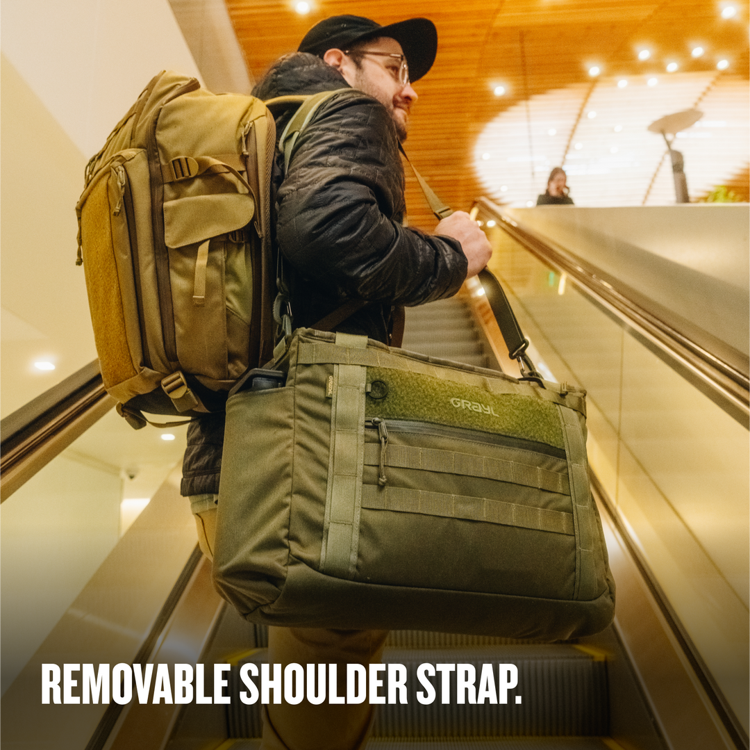 Grayl® Mission Tote / Removable Shoulder Strap / Covert Black / Coyote Brown / Olive Drab / Wander Blue
