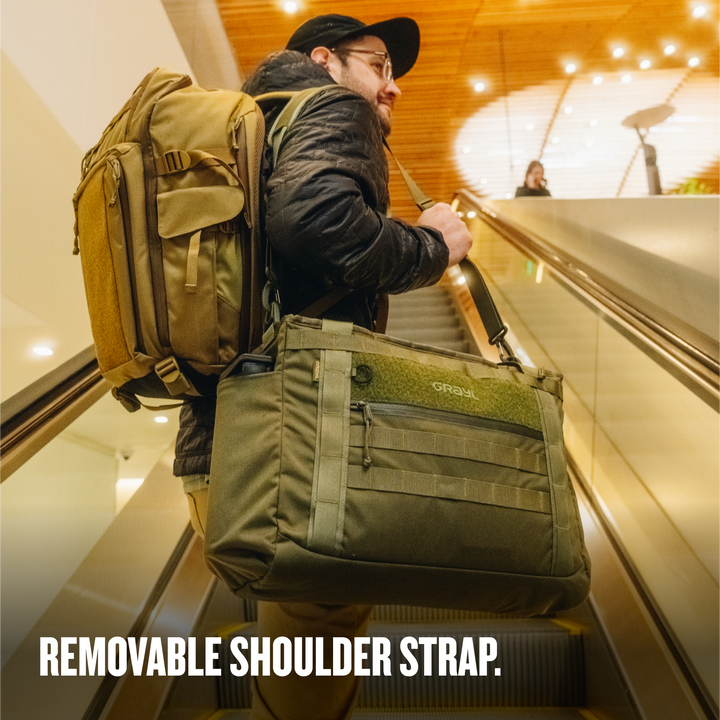 Grayl® Mission Tote / Removable Shoulder Strap / Covert Black / Coyote Brown / Olive Drab / Wander Blue