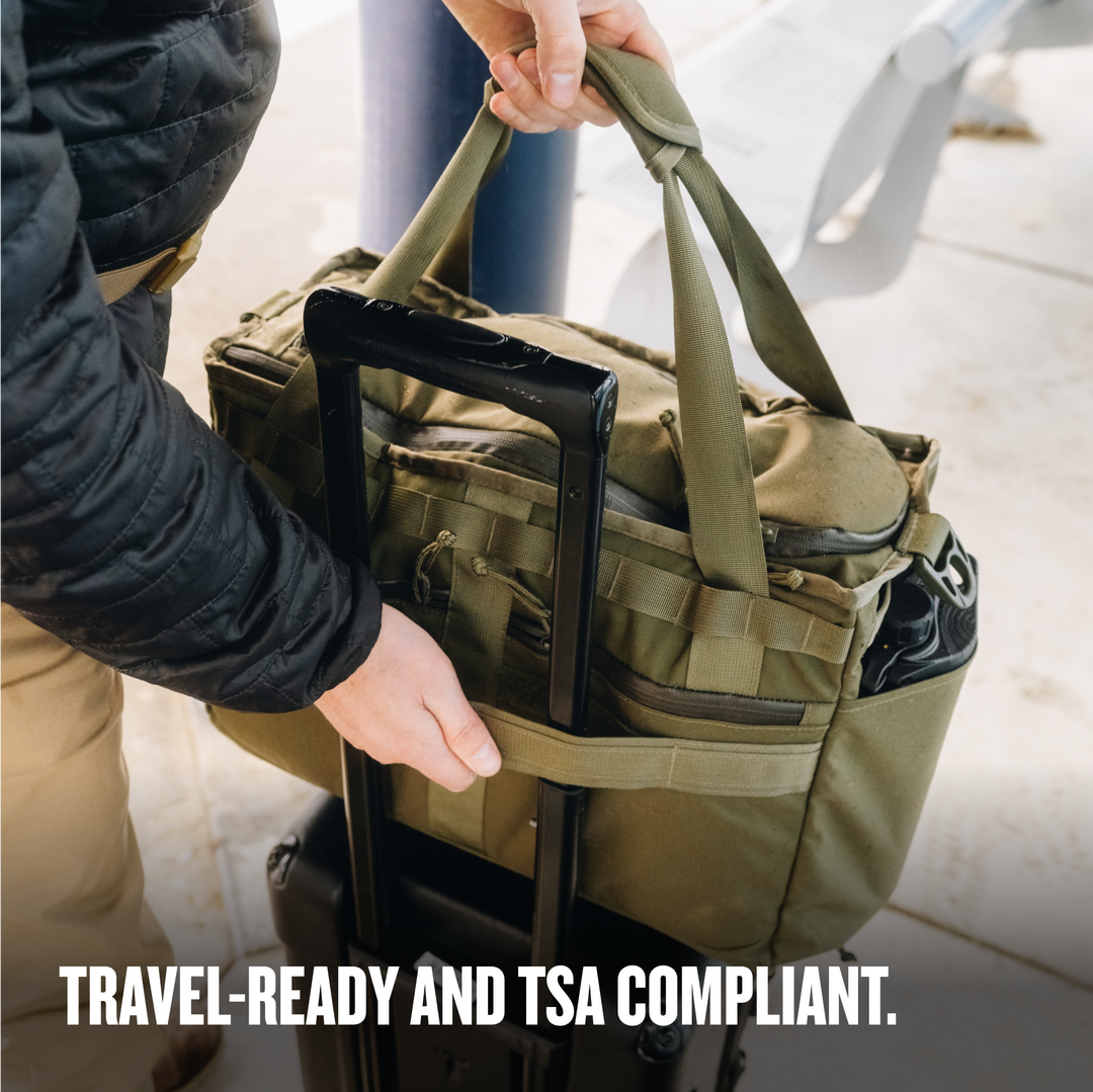 Grayl® Mission Tote / Travel-Ready TSA Compliant / Covert Black / Coyote Brown / Olive Drab / Wander Blue
