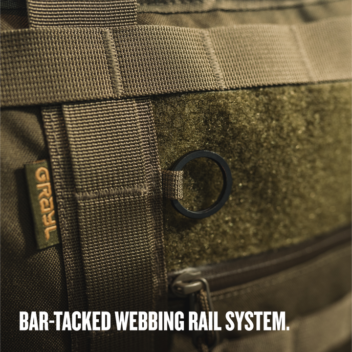 Grayl® Mission Tote / Bar-Tacked Webbing Rail System / Covert Black / Coyote Brown / Olive Drab / Wander Blue