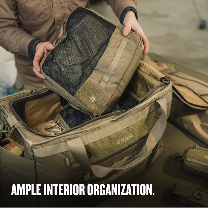 Grayl® Mission Tote / Ample Interior Organization / Covert Black / Coyote Brown / Olive Drab / Wander Blue