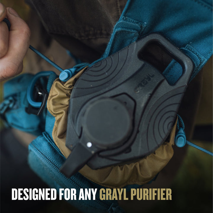 Grayl® Transport Water Bottle Sling / Designed For Any Grayl Purifier / Covert Black / Coyote Brown / Olive Drab / Wander Blue